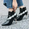 Sıcak Satış-Yeni Varış Kadın Ayak Bileği Çizmeler Artı Boyutu 32-43 Karışık Renk Sivri Burun Ince Yüksek Topuklu Botlar Kadın Ayakkabı Kadın