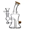 Fumo narghilè 6 pollici Bong in vetro piccolo Pipa ad acqua Parete spessa con giunzione ciotola Bong Fumo Dab Oil Rigs Bubbler beaker