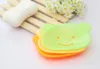Mignon dessin animé sourire ours en forme de savon plat créatif de salle de bain pour la maison de décoration de bac à savon
