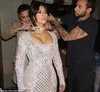 robe de soirée yousef aljasmi kim kardashian manches longues col haut gaine de cristal robe longue almoda gianninaazar zuh ziadnakad