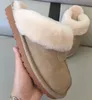 Winter Warm Genuine Leather Suede Cotton Slippers Men Women Cow-Split Slipper Boots Snow Boots Designer Indoor Cotton Slippers