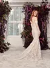 Luxury Mermaid Rita Vinieris Wedding Dresses Off Shoulder Sleeveless Tulle Lace Applique Wedding Gown Sweep Train Custom robe de mariée