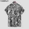 Incerun Fashion Men Printed Hawaiian Shirt Kortärmad 2020 Semester Sommar Lapel Casual Brand Beach Shirts Streetwear Blouse