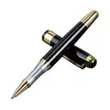 جودة عالية الأسطوانة المعدنية الكرة القلم الكلاسيكي الأسود الفضة توقيع هدية الأعمال القلم مع شعار مخصص