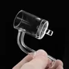 Quartz Enail Banger nail with OD 25mm thick Bottom 4mm male female 90 degree clear joint for Smoking coil dab oil rigs