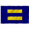 Mänskliga rättigheter Kampanj lika flagg Jämställdhet flagga 3x5 ft LGT Gay Pride Flaggor Banner Flying Hängande 90x150cm Inomhus utomhusbruk