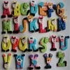 手紙冷蔵庫の磁石子供の子供木製の木製26文字漫画アルファベット教育学習玩具工芸品の家の装飾ギフト