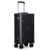 3LeTrend Retro P Ensemble de bagages à roulettes en cuir Spinner Trolley haute capacité Valise de luxe haut de gamme Roues Cabine Sac de voyage horizon