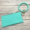 Braccialetto rotondo in pelle PU Hang Change Borsa del telefono Pochette da polso Braccialetti portachiavi per donne Ragazze Regali di gioielli di Natale