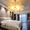 Postmoderne Strauß-Feder-Kronleuchter-light Luxus-Wohnzimmer-Feder-Saug-hängende Dual-Nutzung-Lampen Prinzessin Schlafzimmer Ins Ligh