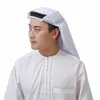 Arabe musulman hommes arabe écharpe prière chapeaux vêtements islamiques en mousseline de soie Turban dubaï écharpe islamique Hijabs 135*135 cm Islam homme chapeau
