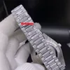 Silver Diamond Men039s Watch Prong Set Diamond Mezel Roman Diamond Scale Watch Top Boutique Automatic Watch5412539