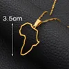 Anniyo Africa Profile Pendant Necklaces Gold Color African Maps Jewelry Ethiopian Nigeria Ghana Congo Ethnic 1135219445162