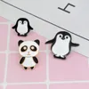 Simpatico cartone animato animale pinguino panda metallo kawaii smalto spilla bottoni spilla camicia giacca di jeans borsa spille decorative per le donne ragazze