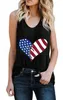 Amérique Drapeau Imprimé Réservoirs 5 Couleurs Coeur Rayé D'été Sans Manches Top Tees Imprimé Blouses Gilet 10pc OOA6922