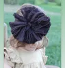 New Turban Fashion Fold Lace Hair Bows Headband For Kids Headwrap Soft Chiffon Big Bow Elastic Girls Hairs Accessories5554062