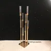 8 heads gold metal tall wedding candelabra centerpiece For Sale senyu0352