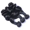 Indian Loose Wave 3 Bundle Non Remy Human Hair Extensions Natural Black Human Hair Weave Bundles