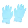 Błękitne rękawice do egzaminu nitrylowego, wolne, fajne, nie sterylne rękawiczki pudełko 100 sztuk