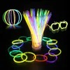 LED Light Sticks 7,8 calowy Laski Bransoletki Naszyjniki Neon Party LED Miga Light Wand Nowość Zabawki Wokalne Dostawy Party