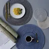 Round Design Table Ramie Insulation Pad Solid Placemats Linen Non Slip Table Mat Kitchen Accessories Decoration Home Pad313r