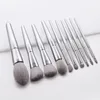 Beautiful Pro Loose powder Makeup brushes set 10Pcs brush tools for Eye shadow blush cosmetics super soft nylon hair DHL Free