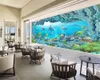 Custom 3d Animal Wallpaper Underwater World Dolphin 3D Aquarium Pavilion Living Room TV Background Wall Interior Decoration Wallpaper