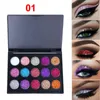 CmaaDu 15 colori impermeabili Diamond Gliiter Eyeshadow Palette Shimmer Eye Shadow Powder Cosmetics Tools