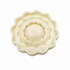 50g handgepresste DIY Snowy Moon Kuchenform Handdruck Blume Dekorieren Gebäckform rund mit 6 Stempeln T200703