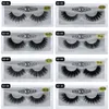 20 estilos 3D Faux Faux Cabelo Falso Eyelashes Espesso Natural Olho Falso Ilhas Maquiagem Cruzamento Tira Completa Strip Wispy Cílios