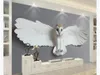 Personnalisé 3d mural papier peint photo papier peint Embossed Owl Animal Motif TV Canapé Fond Mural papier peint pour murs 3d