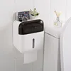 Toiletpapierhouder Plastic Badkamer Dubbele Papier Weefselkasten Wandmontage Plank Opbergdoos Toilet Tissue Dispenser