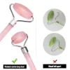 Naturlig Rosa Jade Roller Massager Face Roller Massage för Back Relax Body Rose Quartz Facial Roller Health Care Tool