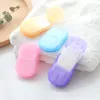 20st Outdoor Travel Soap Paper Washing Hand Bath Clean Dofted Slice Sheets Portable Mini Paper Soap