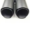 Uma peça real fibra de carbono tubos de escape traseiro y modelo fosco preto dual buzzles ponta de silenciador comprimento 240 mm