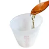 250 ml Lebensmittel-Messbecher, halbdurchlässiger, doppelskaliger Silikon-Messbecher, Messbecher, Messbecher für Kochen, Backen, Küche