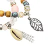 Sets Bohemian Stackable Wood Shell Bead Armbanden voor Dames Stretch Multi Layered Armband Set Multicolor Sieraden