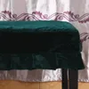 Wholesale-Black Green Red Coffee Purple Blue Piano Stool Chair Cover Pleuche Decorated with Macrame 55 * 35cm for Piano Single Chair