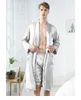 2020 Nowy Mężczyźni Lounge Sleepwear Faux Silk Nightwear dla mężczyzn Komfort Silky Szlafroki Szlachetne Szlafroki Szlacy