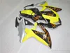 FAIRING KIT FÖR SUZUKI GSXR600 GSXR750 2008 2009 2010 Silvergula Fairings GSXR 600 750 08 09 10 Injektionsgjutning DD27