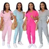 Mulheres 2 Piece Set Casual manga curta Fatos confortável Wear Roupas de mulher Sportswear Salão 2020 Mulheres Sets