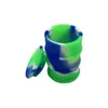 Oil Drum Barrel Container Nonstick 26ml Silicone Dab Storage Container Jar Screw Top 20pcslot Mixed Color9343197