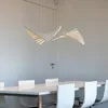 Lampadario moderno a LED illuminazione Nordic loft Nero Bianco luci a sospensione soggiorno home deco Lampada a sospensione ristorante Bar infissi234k