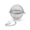 1 st Rostfritt stål Sphere Locking Spice Tea Ball Strainer Mesh Tea Infuser Filter Herbal Ball Te Tools Preference