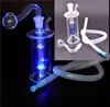 New LED Glass Oil Burner Bong Water Pipes Small Bubbler Bong MiNi Oil Dab Rigs for Smoking Hookahs with 10mm Glass Oil Burner Pipe and Hose