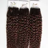 300 s virgem mongol kinky curly hair micro extensões de cabelo laço 300g afro kinky encaracolado máquina feito Remy Micro Loop Bead Loop cabelo humano