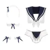 Anime JK Naughty Student Uniform Sexy See przez biustonosz i majtki pokojówki Cosplay Costumes Kawaii Kobiety Sailor School Girl Outfit