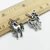 100 Stück Einhorn Pferd Antik Silber Charms Anhänger Schmuck DIY für Halskette Armband Ohrringe Retro Stil 23*14mm
