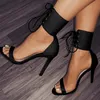 Kolnoo nouveau classique femmes talons hauts sandales cheville Wrap à bout ouvert chaussures de bureau à lacets fête bal mode chaussures de soirée D153