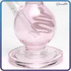 Pipa ad acqua in vetro Bong viola rosa Fumo Narghilè Rig Serpente Olio in vetro Burne Reycler Pipa ad acqua Percolatore14mm Downstem Bubbler